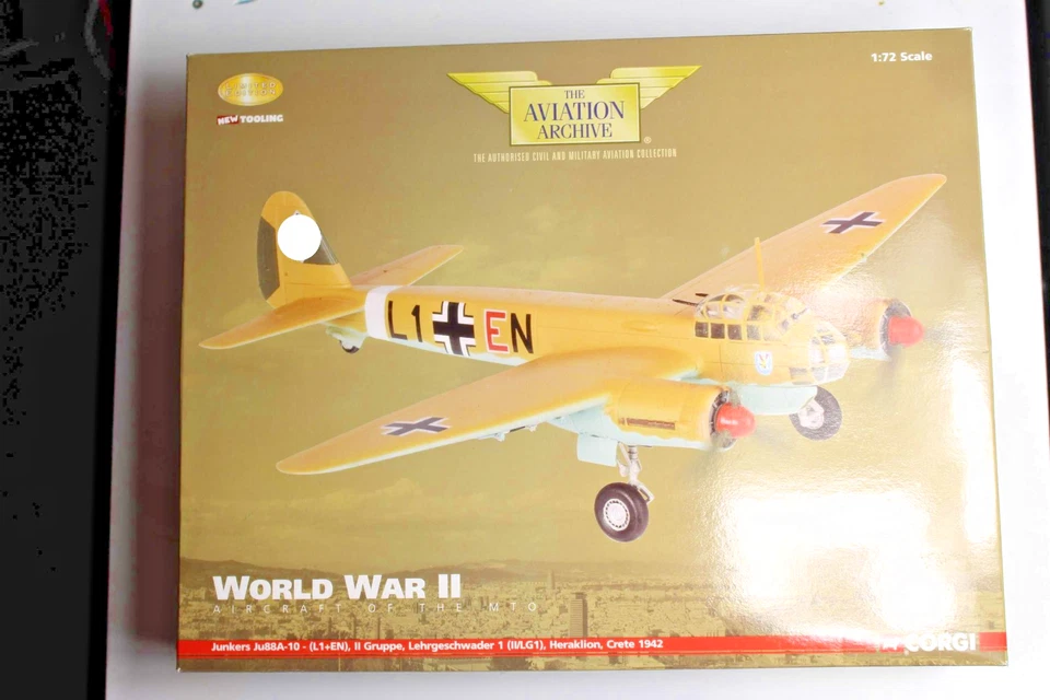 Corgi Ju-88 A-10 Kreta 1942   1:72 neu und unbespielt - Bild 1 von 4
