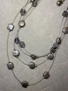 Chico's Necklace Craft Beads, 4" Extender, Hang Tag, Lobster, 4 Strands of Wire - Picture 1 of 6