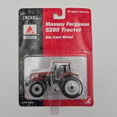 Ertl 2001 Agco 1/64 Die Cast Metal Massey Ferguson 8280 Tractor # 13052 - Image 1 of 4