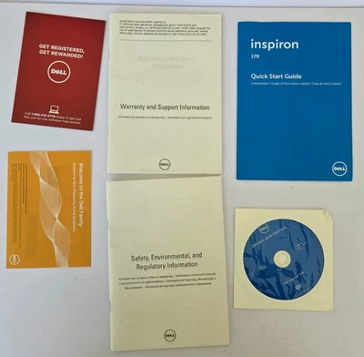 Dell Inspiron 17r Manuals / Warranty Book And Driver Disc - Image 1 of 4