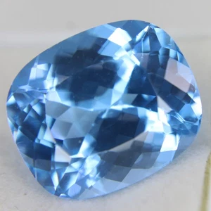 16.50 Ct Certified Natural Jeremejevite Cushion Cut Blue Loose Gemstones - Picture 1 of 6