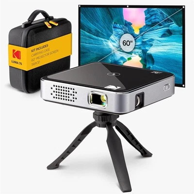 Kodak Luma 75 Ultra Mini Projector Bundle with 60" Screen, Tripod & Case (Black) - Image 1 of 4