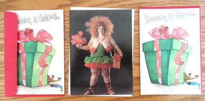 NEW  Lot of 3 Naughty Adult Holiday Christmas Cards/Env:  Weed Secret Admirer - Image 1 of 4