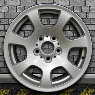 Full Face Bright Fine Metallic Silver OEM Wheel for 2004-2006 BMW 530i - 16x7 - Image 1 of 3