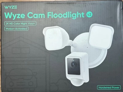 New WYZE Floodlight Camera v2, Security Camera Outdoor, 2K HD with Color Night - Image 1 of 3