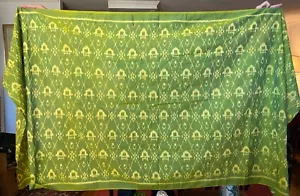 Arawak Jungferninseln Grün Sarong Baumwollschal Hergestellt in Indonesien - Bild 1 von 11
