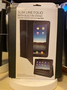 Hype Black Slim Line Folio with Built-In Stand Compatible with ipad,2 & new ipad - Picture 1 of 3