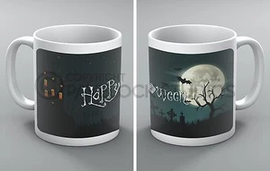 Tazza Halloween tazze cimitero pipistrelli pipistrelli corvi luna strega streghe fantasmi - Foto 1 di 3