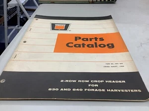 OLIVER 2-ROW CROP HEADER-830 & 840 FOREST HARVESTER PARTS CATALOG-OKAY USED COND - Picture 1 of 1