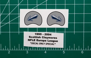1995-2004 Scottish Claymores NFLE Football Gummiball Helme *NUR GESTANZTE AUFKLEBER* - Bild 1 von 3