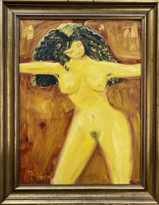 Paul Martinez-Frias (n. Pintura al óleo modelo impresionista femenina desnuda galés 1928 - Imagen 1 de 16