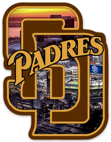 San Diego Padres Logo Type Petco Park Display MLB Baseball Die-Cut MAGNET Cover
