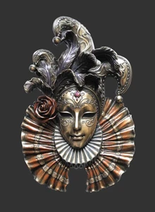 Venetian Mask La Giullare Narr Wall Decoration Carnival Venice Masquerade 20434 - Picture 1 of 3