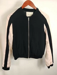 Maje Bomber Jacket Women's Pink/ Black Size 36 - Picture 1 of 4
