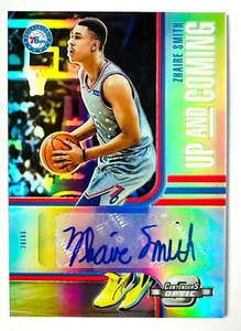 Contenders Optic 2018-19 Zhaire Smith AUTO RC SILVER Prizm Up & Coming /99 76ers - Foto 1 di 3