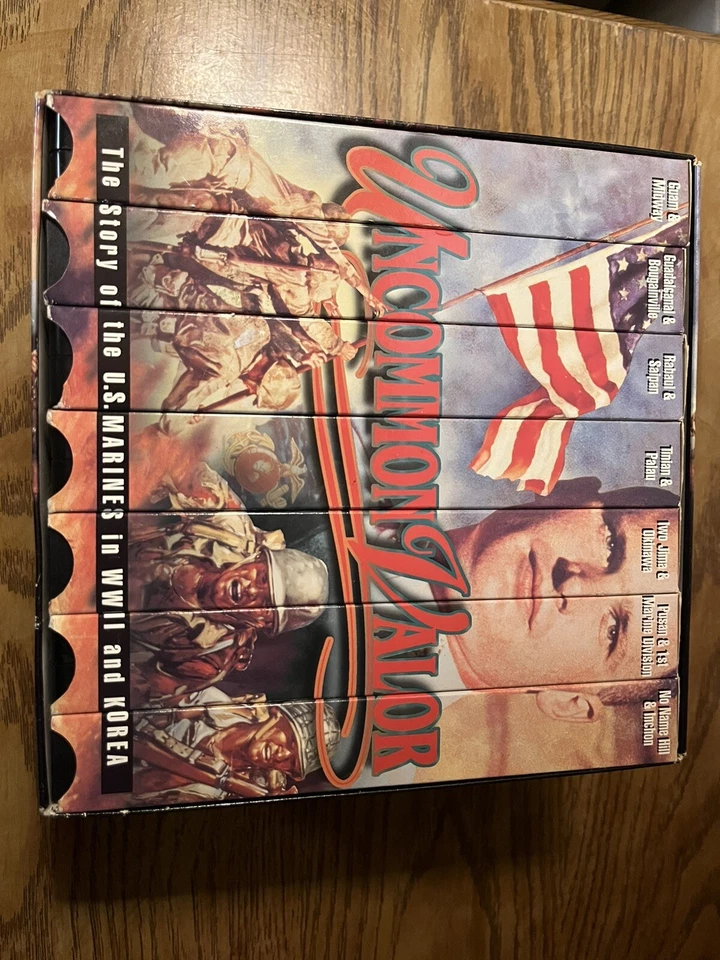Uncommon Valor VHS Set-7 Tapes The Story the U.S. Marines In WWII & Korean War - Image 1 of 1