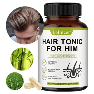 Integratore per la crescita dei capelli per uomo, favorisce la ricrescita dei capelli e la barba più piena - Foto 1 di 9