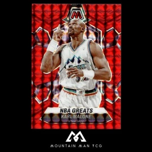 2023-24 Panini Mosaic - Red Mosaic Prizm #297 Karl Malone - Picture 1 of 2