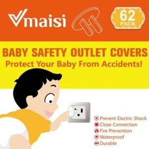 Vmaisi Baby Proofing Electrical Safety Outlet Plug Covers, 62ct pack New - Picture 1 of 4