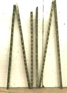 Lot de six section de bois anciens en chêne patiné XX siècle - Picture 1 of 5