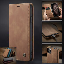 Leather Wallet Card Case iPhone 14 Plus 13 12 11 Pro Max SE 8 7+6 XR Flip Cover