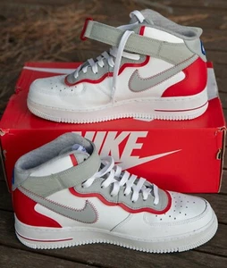 Nike Air Force 1 Mid '07 LV8 Athletic Club White/Grey-Red US 8, UK 7 DH7451 100 - Picture 1 of 17