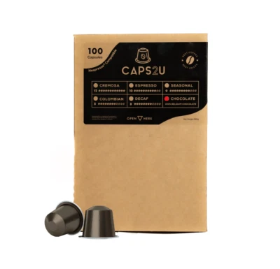 100 Pack Premium Belgium Hot Chocolate Capsules Pods - Nespresso Compatible - image 1 of 2