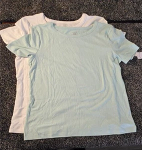 NWT Jockey Women's XL LOT Of 2 Ribbed T-Shirt Stretch Rib Jockey Loungewear - Picture 1 of 6