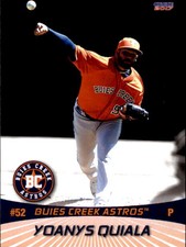 2017 Buies Creek Astros Choice 19 Yoanys Quiala Dominican Republic Baseball Card