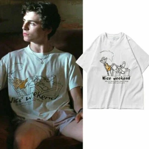 Summer Call Me by Your Name Timothée Chalamet T-Shirt Cotton Short Sleeve Loose - Picture 1 of 6