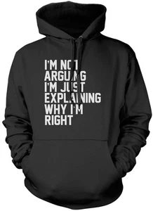 Not Arguing I'm Just Explaining Why I'm Right Funny Fashion Kids & Teens Hoodie - Picture 1 of 6