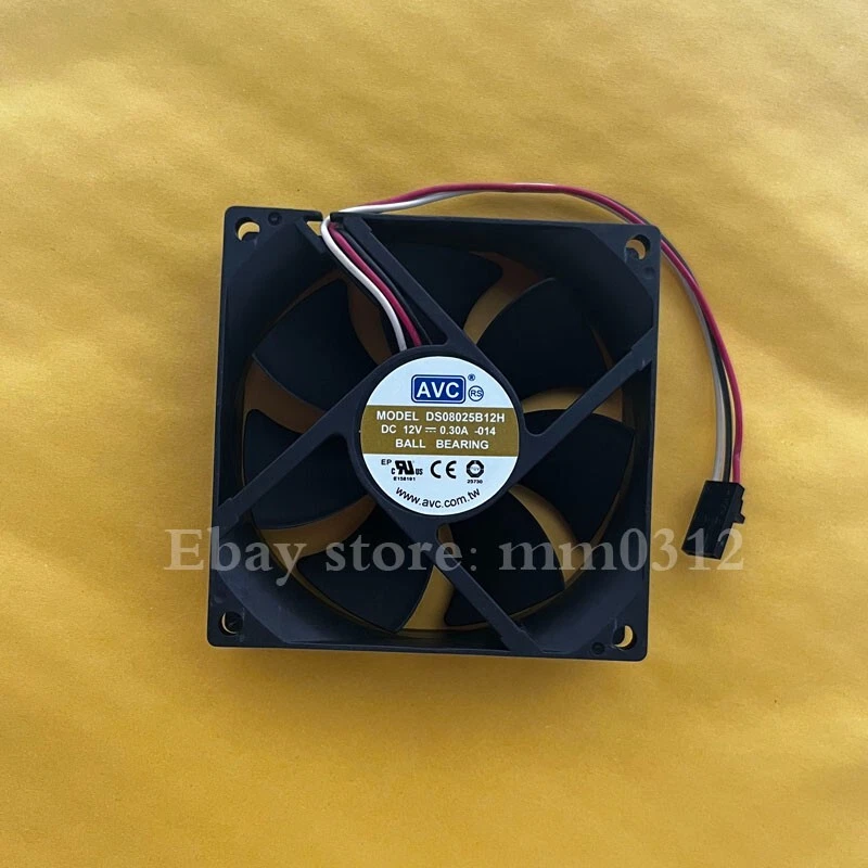 AVC DS08025B12H-014 12V 0.30A 80mm computer CPU chassis mute cooling fan - Image 1 of 2