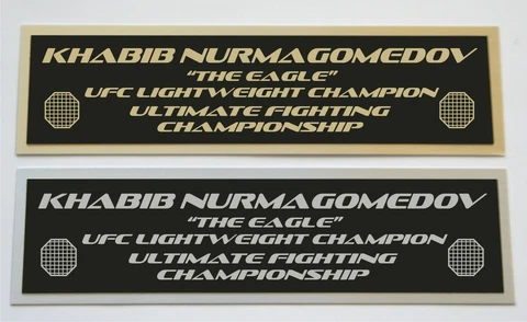 Khabib Nurmagomedov UFC nameplate for signed mma gloves photo or case Cover