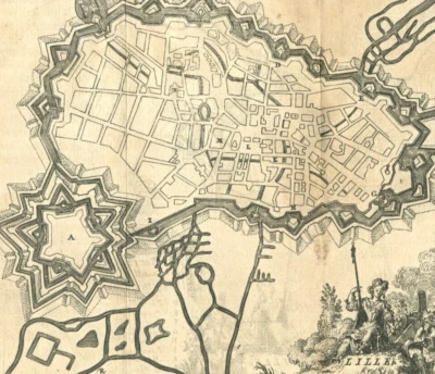 1720 antique original map LILLE France by Jacobus Harrewijn, Canal de la Deule - Image 1 of 4
