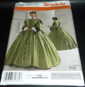 Civil War Historical 1860s GWTW Museum Curator Dress Costume Sewing Pattern 8-14 - Picture 1 of 2