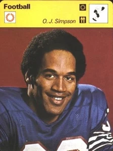 1977 Sportscaster Card - O.J. Simpson - Buffalo Bills - Picture 1 of 1
