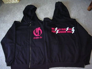 OCTOBER FILE LOGO SAUSAGE ROLLS ZIP HOODIE NEW OFFICIAL KATATONIA GREY DAWN RARE - Picture 1 of 3