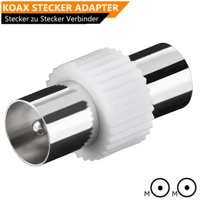 ORSEM KOAX Stecker -Stecker Adapter Antennen Kabel TV Verbinder koaxial Steckverbinder