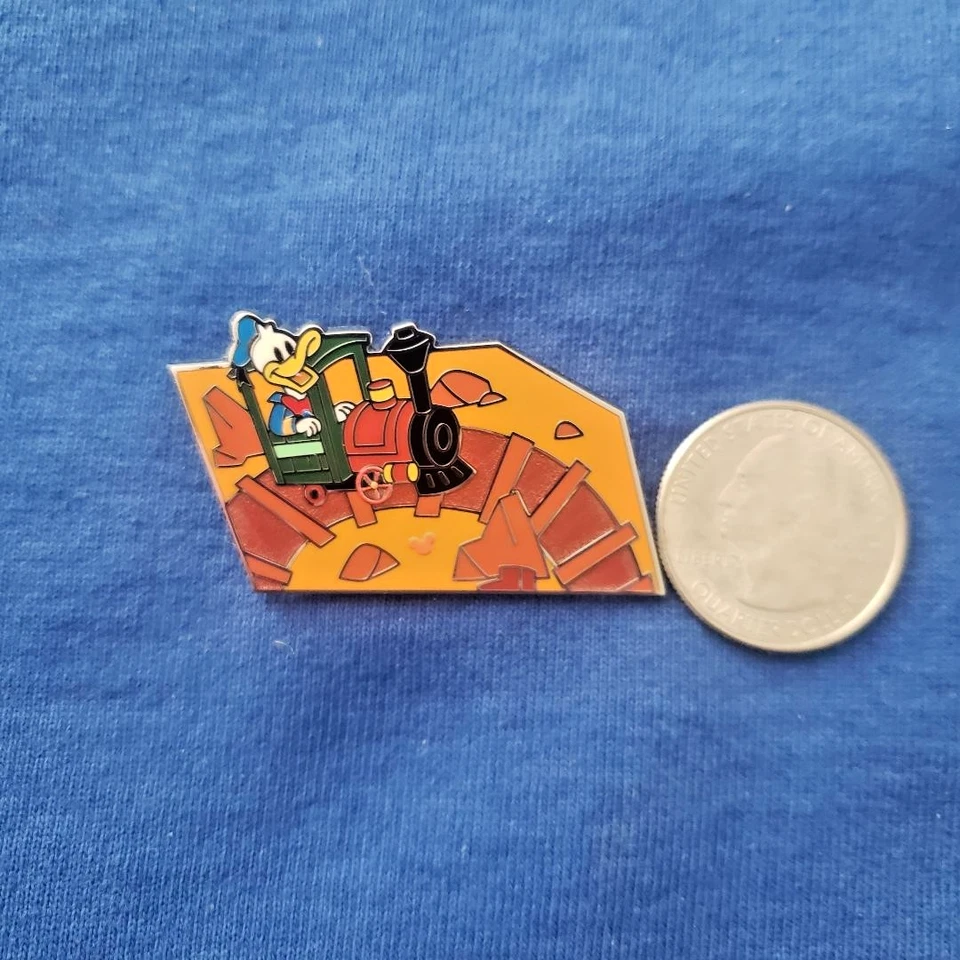 Disney Big Thunder Mountain Railroad Donald Duck LE 475 Puzzle Misterioso Prendedor DLR Foto 1 de 2