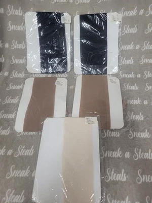 Paquete de 5 pares de medias hasta el muslo National de encaje talla B multicolor Foto 1 de 4