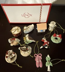 Lenox TWELVE DAYS OF CHRISTMAS 12-teiliges Miniatur Ornament Set - Bild 1 von 5