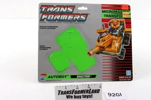 Erector Card Micromasters 1989 Vintage Hasbro G1 Transformers - Picture 1 of 2
