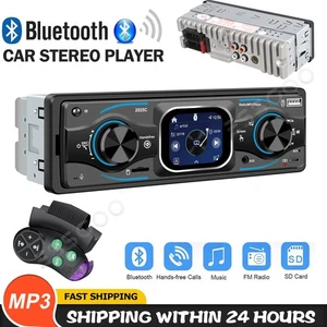 Car Radio Stereo 1Din Bluetooth AM FM Audio Head Unit MP3 Player USB AUX In-Dash - Picture 1 of 11