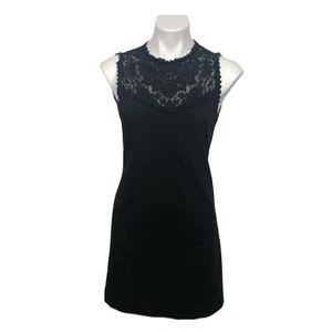 Mini Vestido Zara Crochet Negro M Clásico Vacaciones Sin Mangas Verano Para Mujer’s Línea A - Imagen 1 de 9