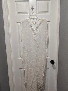 RISE & BLOOM Swimsuit Beach Cover Up White Gauze 100% Cotton LARGE NWOT - Picture 1 of 7