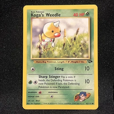 Koga's Weedle 82/132 WOTC Vintage Pokémon | Gym Challenge Pokemon TCG - Image 1 of 3