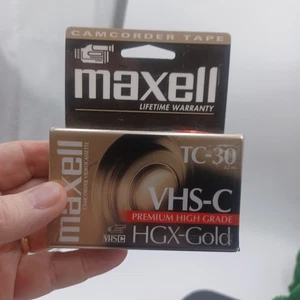 Videocassetta videocamera Maxell TC-30 VHS-C HGX-Gold - un nastro spedizione gratuita  - Foto 1 di 5