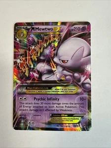 Pokémon M Mega Mewtwo EX Ultra Rare Holo TCG Card 64/162 XY Breakthrough LP - Picture 1 of 6