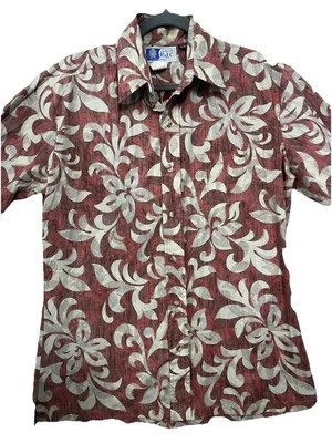 Camisa De Colección RJC Roja Hawaiana Manga Corta Tiki Verano Playa Surf Cabaña Para Hombres M Foto 1 de 4