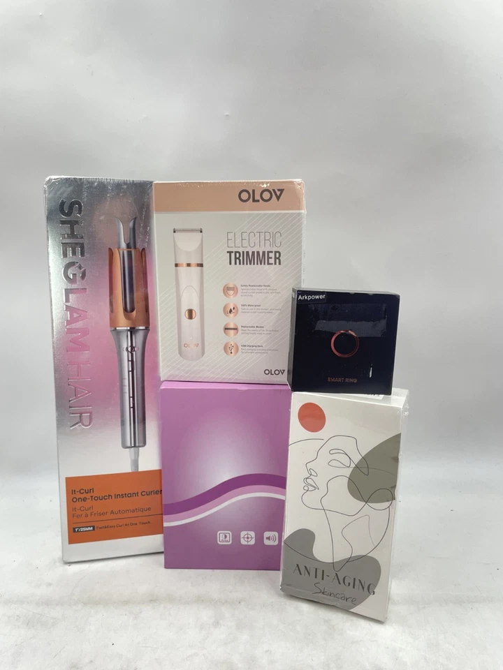 5-Piece SHEGLAM HAIR Automatic Curler, OLOV Electric Trimmer, Anti-Aging Care - Image 1 of 1